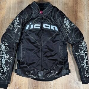 Icon Contra Speed Queen Motorcycle Jacket Women's Size XS Zip Out Layer